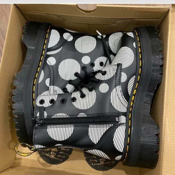 Dr Martens Jadon Polka Dot Platform Boot 6 - Picture 3 of 4